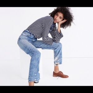 Madewell rivet & thread high-rise slim boyjeans